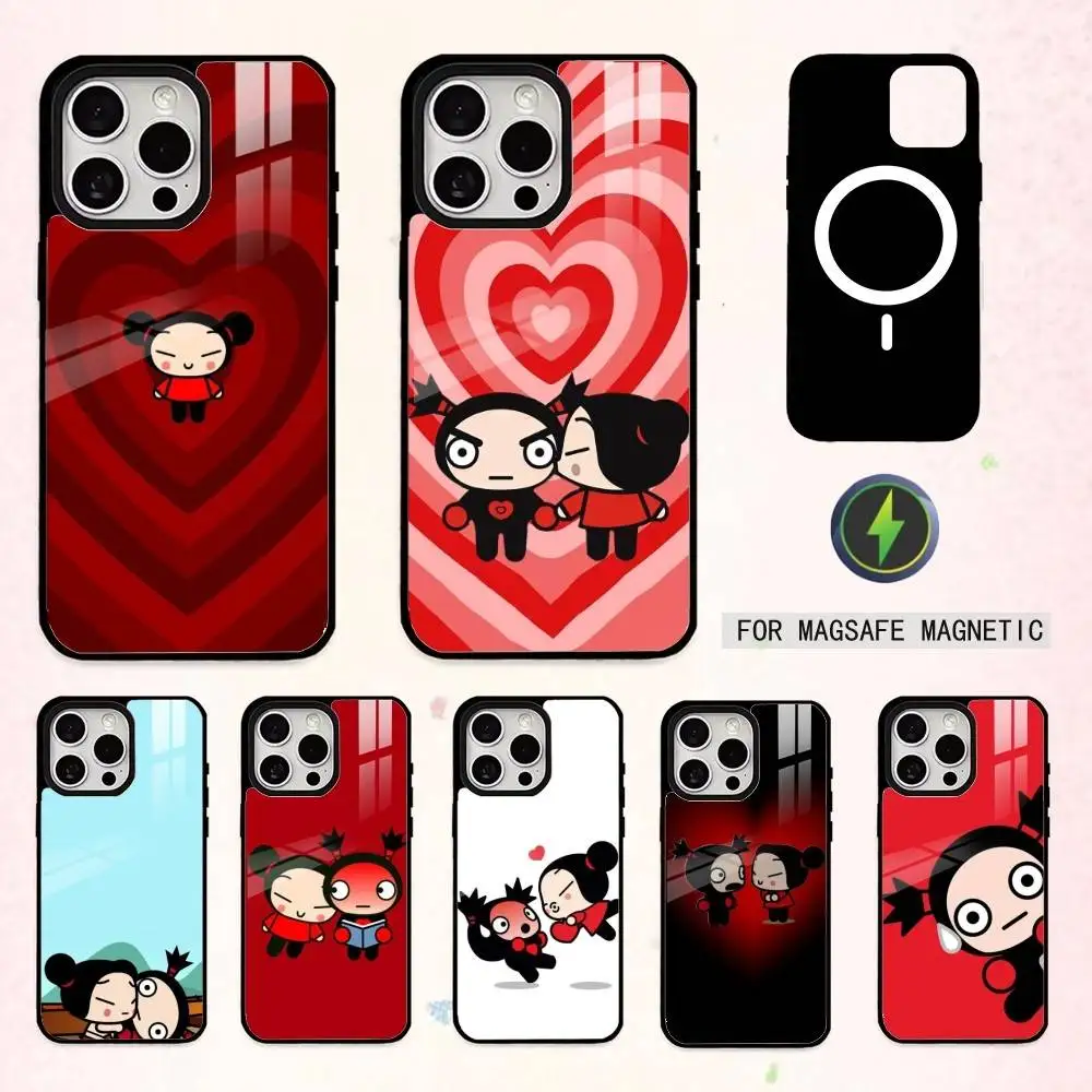 

Pucca-A Cartoon G-Garu-U Phone Case For iPhone17,16,15,14,13,12,11 Plus,Pro Max Magnetic For Magsafe Wireless Charging