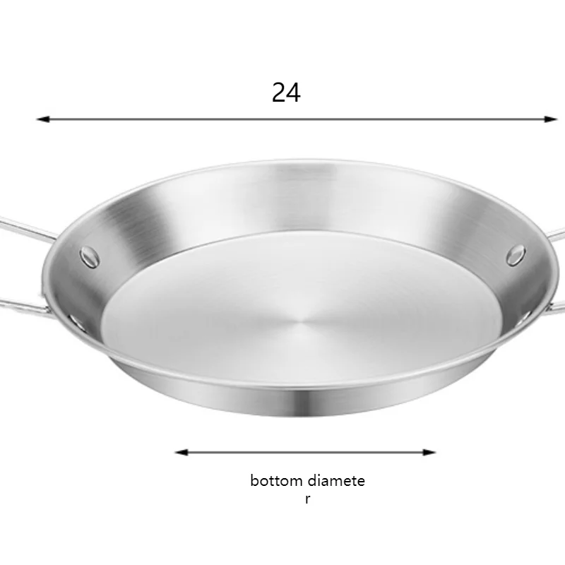 Outdoor Camping Stainless Steel Korean Army Hot Pot, Spanish Seafood Dry Pot, Special Gold Pot, Stainless Steel Bar Cauldron