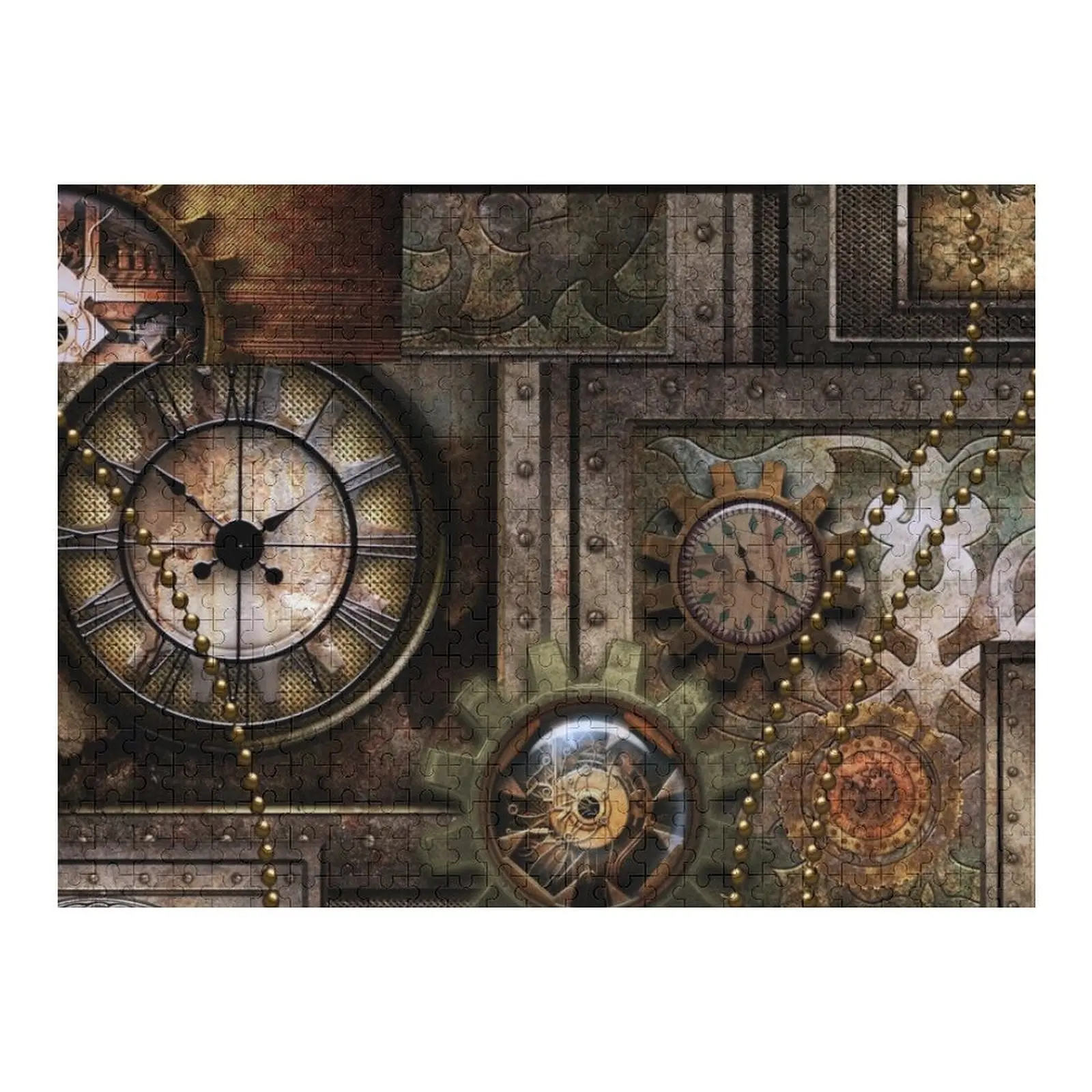 

Steampunk, wonderful clockwork with gears Jigsaw Puzzle Personalized For Kids Toys For Children Wood Animals With Photo Puzzle
