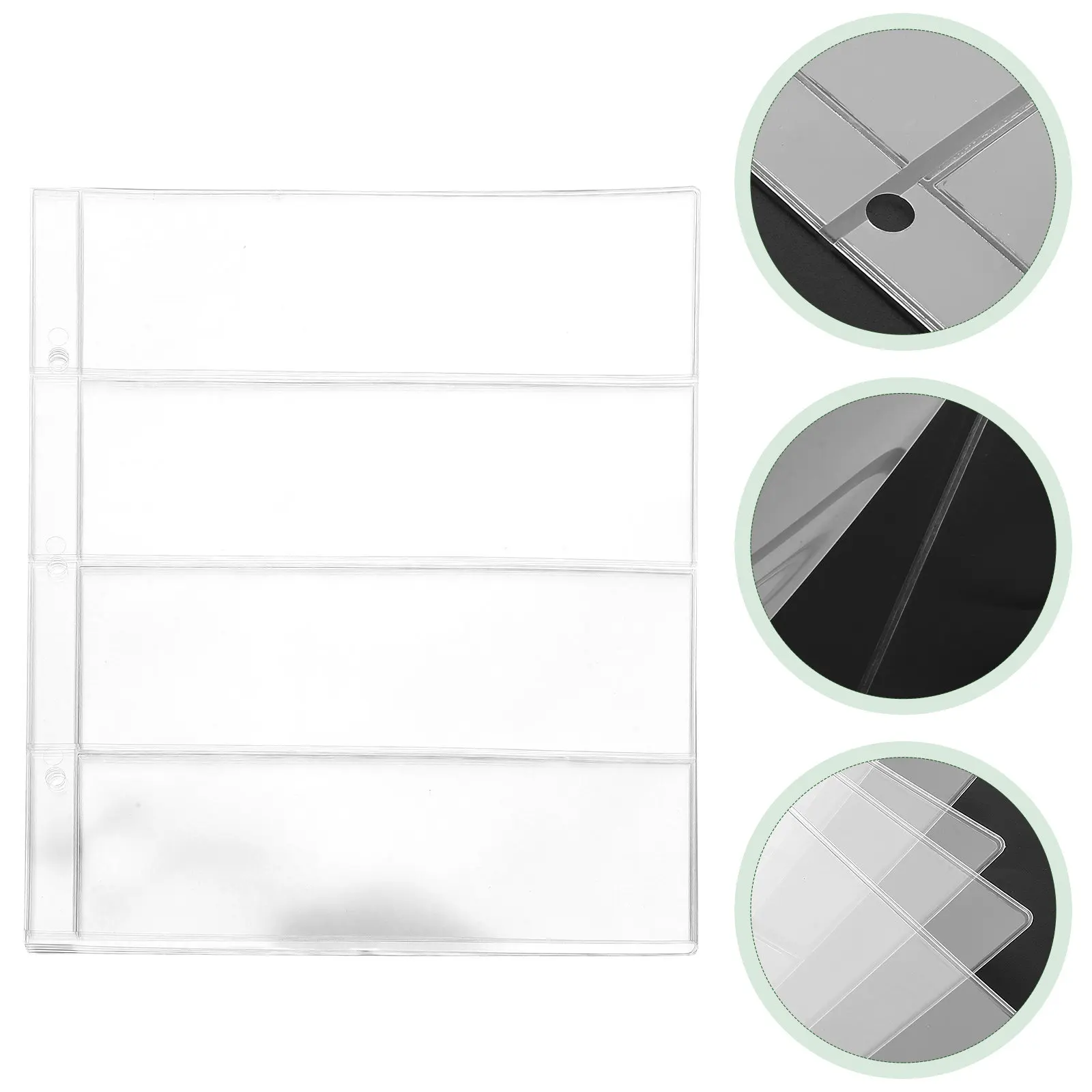 10Pcs Currency Holder Pages PVC Money Collection Sleeves for Banknotes Album Storage Organizer Money Hiders Page for Cash