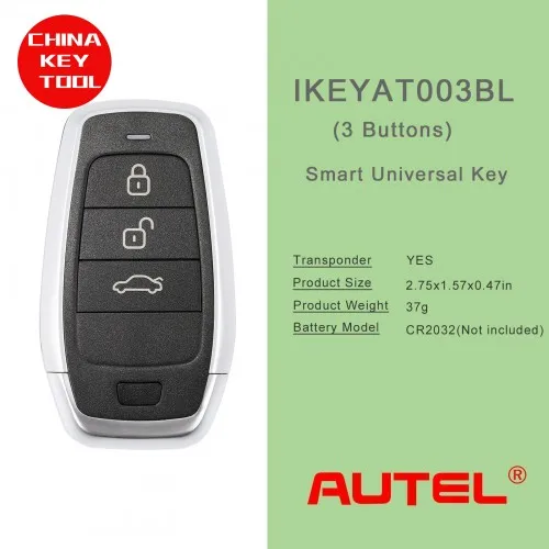 Autel IKEYAT003BL Independent Universal Smart Remote Key 3 Buttons