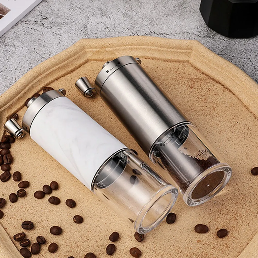 JHD Hand Grinder Small Coffee Bean Grinder Adjustable Thickness Manual Grinder Stainless Steel Burr Grinder