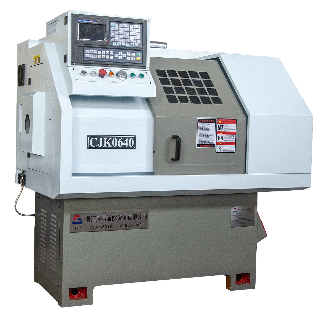 CJK0640 Vertical Small Mini CNC Lathe Machine with GSK Control System Single Spindle Medium   Metal Cutting Capacity