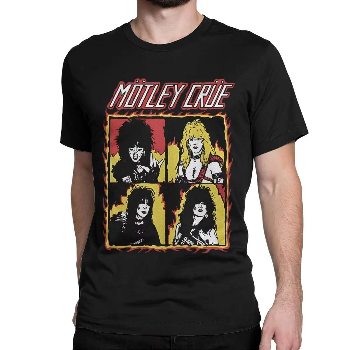 

Музыкальная футболка Motleys для девочек 2025 года Crue Metal Band, хлопковая одежда для отдыха, футболки с короткими рукавами и круглым воротником, подарочные футболки, футболки, топ