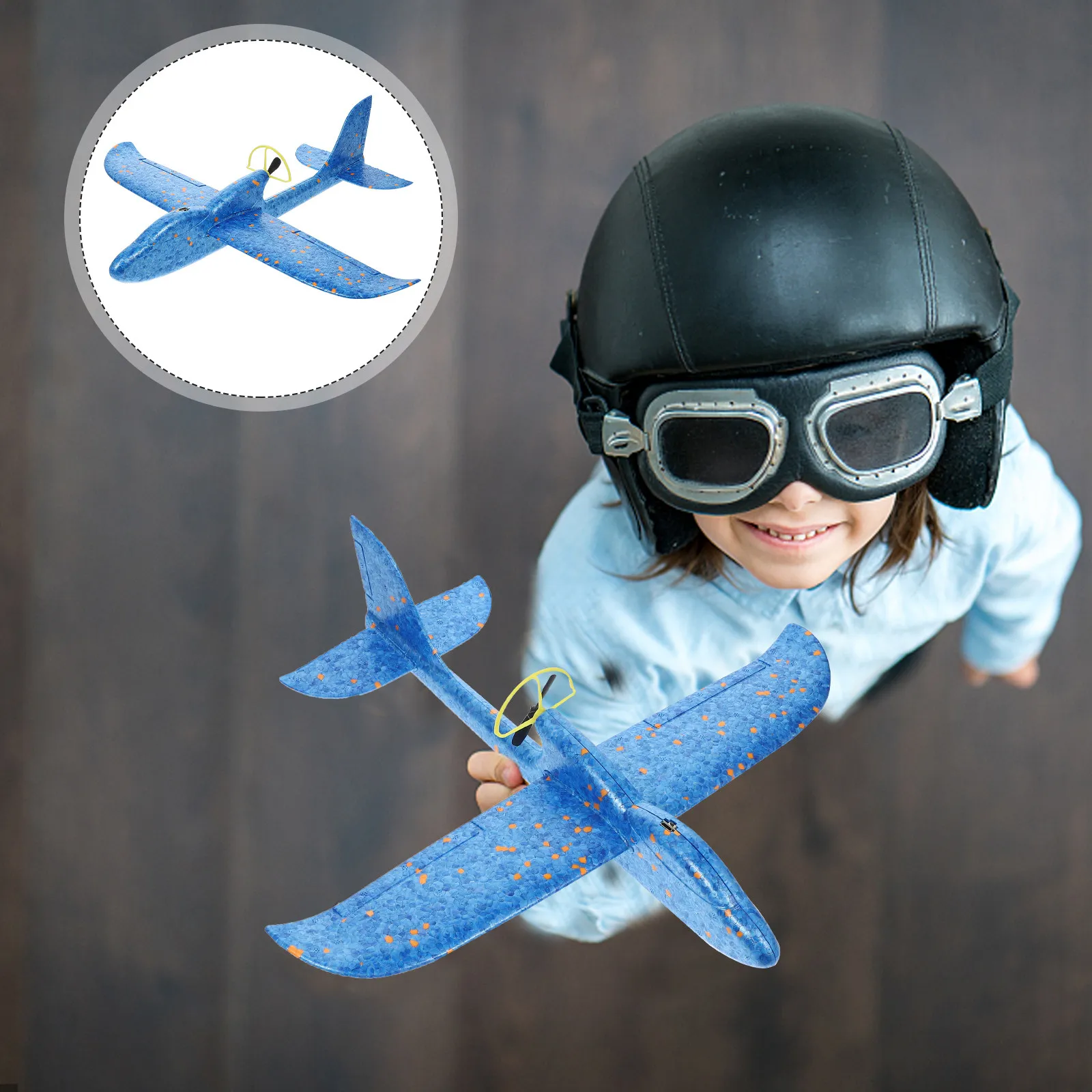 

1Pcs Hand Throw Spinning Airplane Electric Flying Glider Kid Outdoor Fun Aircraft Play Object Flying Plane Plane Toy