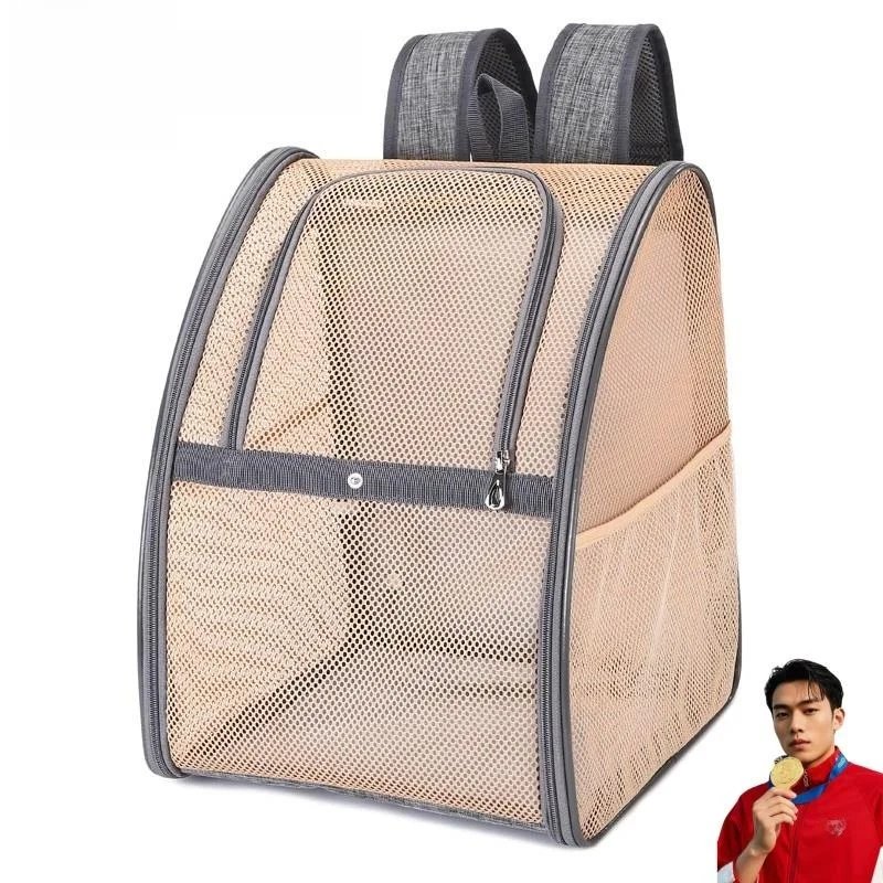 

Портативный легкий рюкзак-переноска для собак с дышащей сеткой, подходит для путешествий с маленькими собаками и кошками, для использования на улице