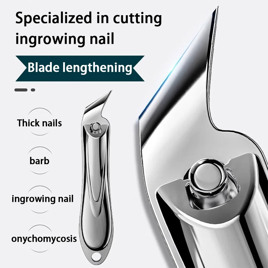 爪切り ステンレス製 最鋭の爪切り 大人男性女性用 曲線刃 スイングアウト式 ネイルクリーナー/やすり