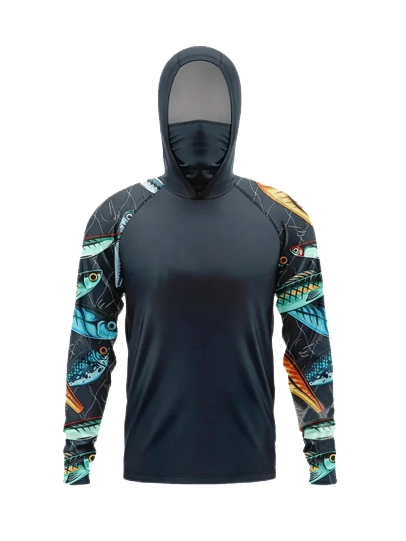 Neue Angelhemden mit Kapuze für Damen und Herren, mit Gesichtsschutz, Nackenschutz, Sonnenschutz, Langarm-Hoodies – Detail 6
