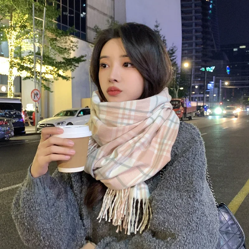 

New Women Scarf Winter Fashion Korean Style Ins Warm Soft Breathable Elegant Neck Wrap Gift for Luxury Women's Brand