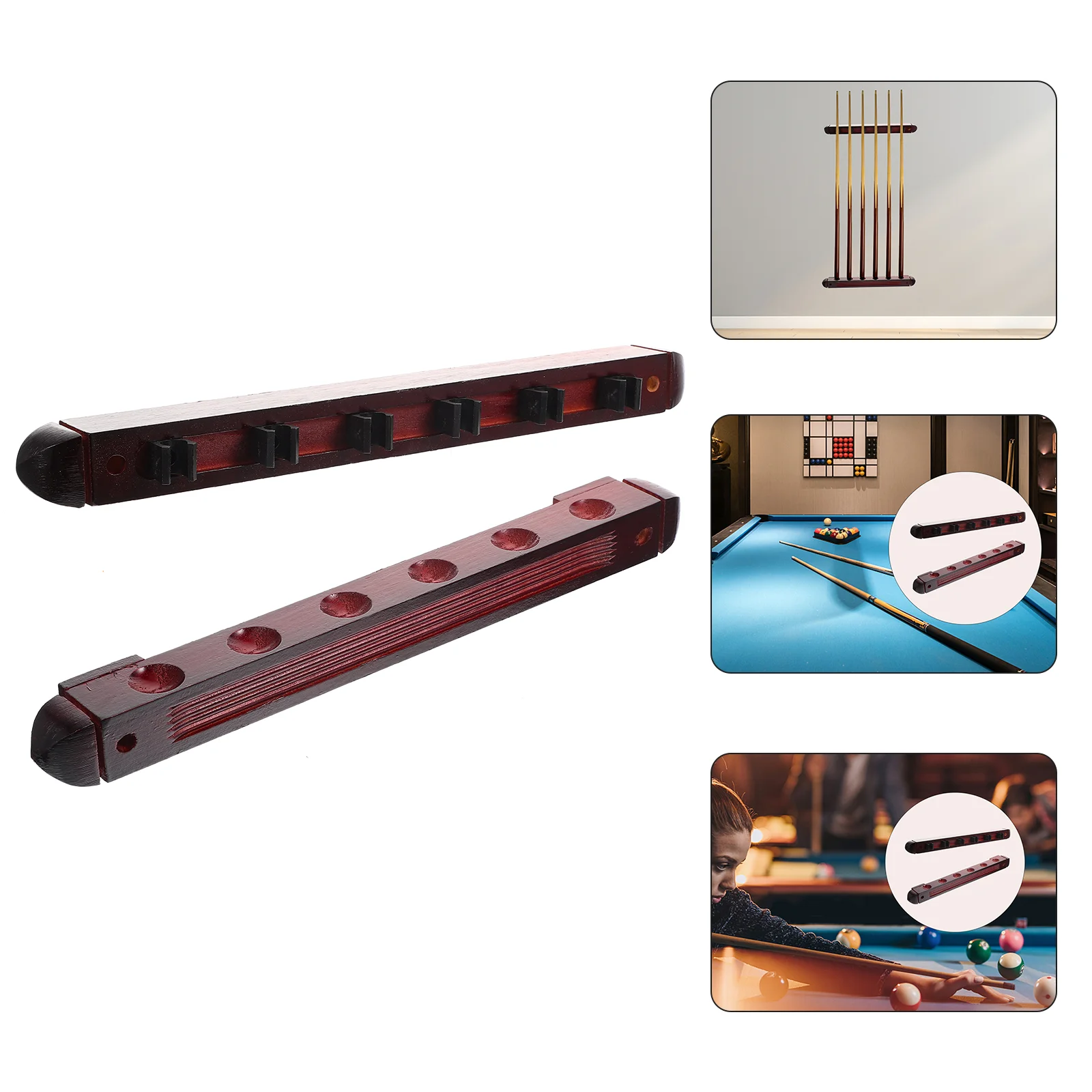 

Billiard Rack Balls Decorative Pole Cue Holder for Storage Pocket Pool Table Delicate Stand Metal Display Multi-hole