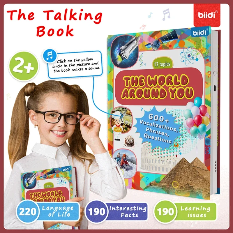 English Learning Books for Children, Audio, Point Reading, Early Educational Machine, Kids, Baby, Study Toys, Gifts