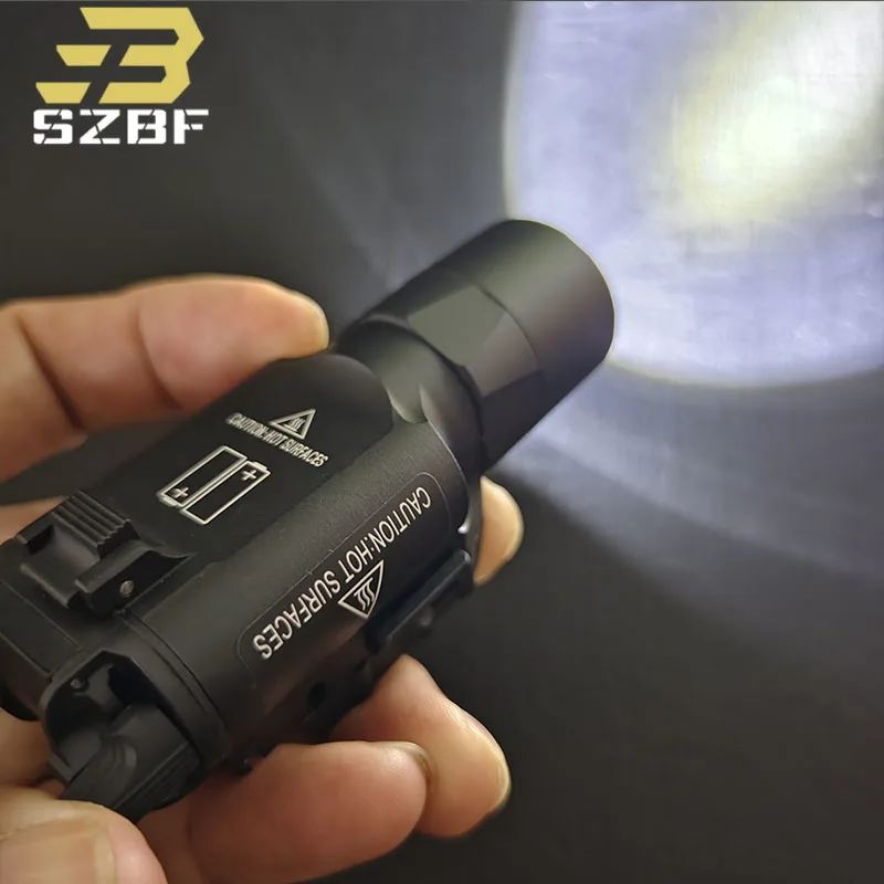 Sotac Tactical SF X300 X300U Ultra LED 400 lumen Metal Pistol Weapon Light Fit 20mm Rail Airsoft Hanging Hunting Flashlight