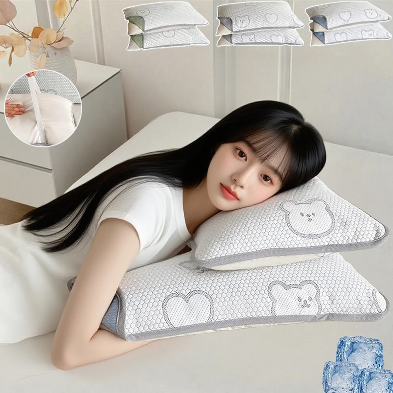 

Hot Sale Summer Cooling Silk Pillowcase Breathable and Machine Washable Pillow Cover for Hot Sleepers Travel Cooling Pillowcase
