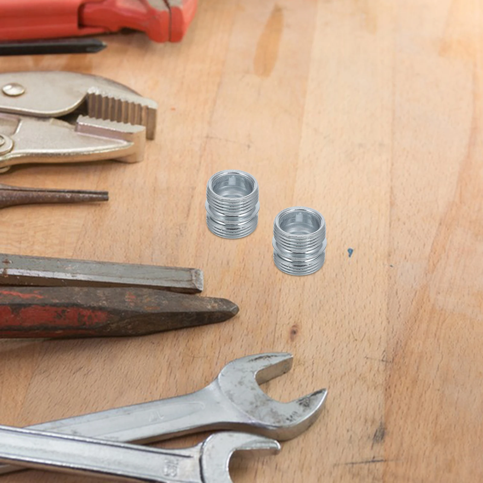 

4pcs Metal Connectors Double-Headed Nuts Shelving Replacement Parts Storage Screws Support Connectors Wire Rack Accessories