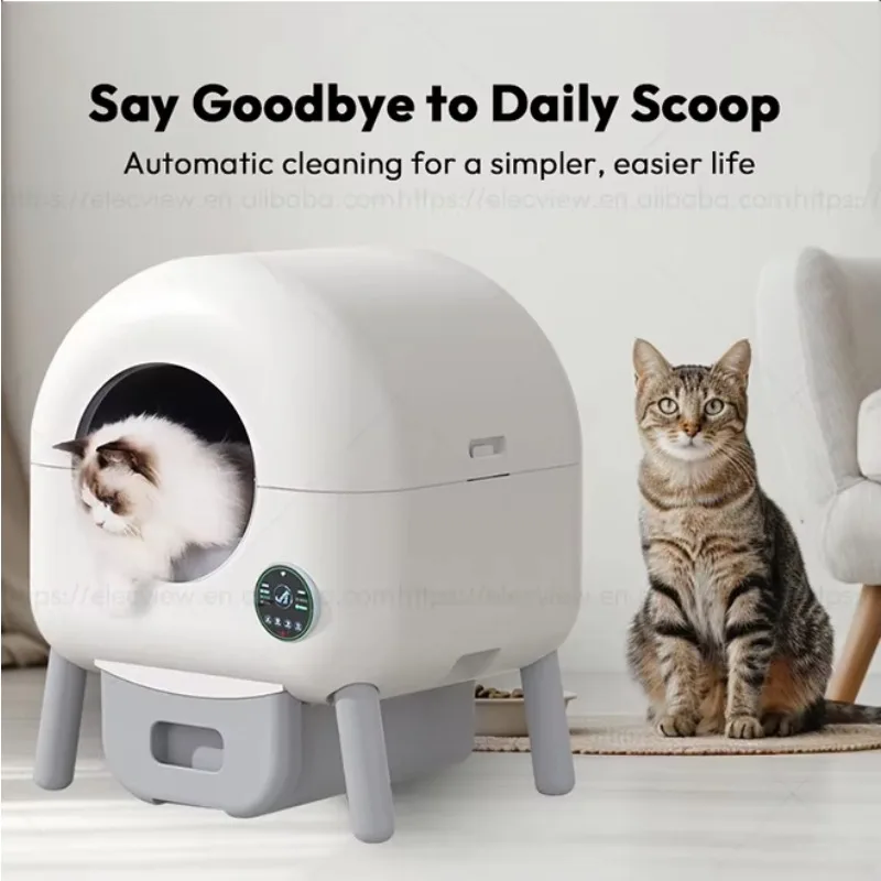 Automatic Self Cleaning Quick Cleaning Smart Robot Cat  Tray Box with Sifter for Cats Kitten