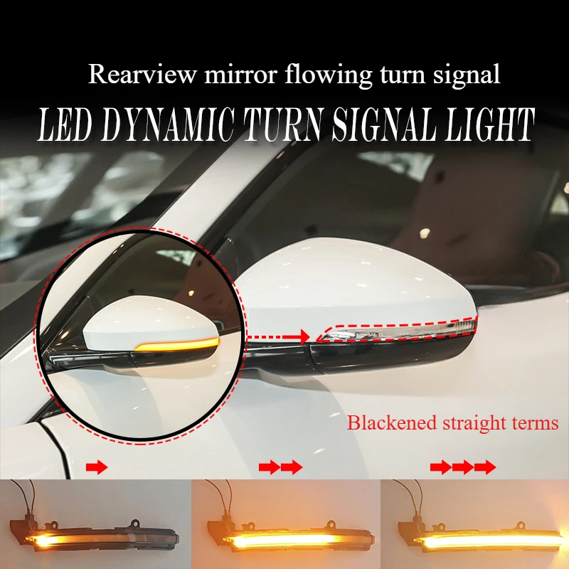

For Jaguar XEL XFL XF XJ F-TYPE rearview mirrors, yellow flowing turn signals