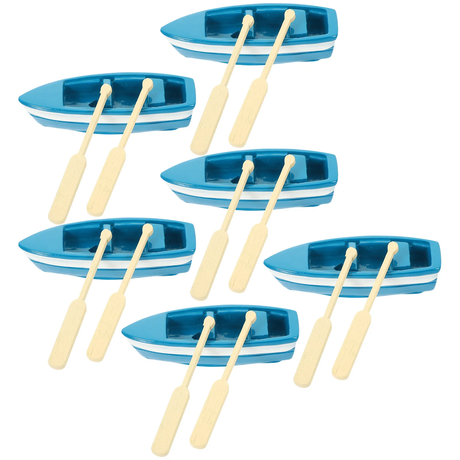 

Набор из 6 миниатюрных весел для лодок, декоративные элементы из смолы для дома, сада, патио, имитация, мини-украшения, декоративные аксессуары