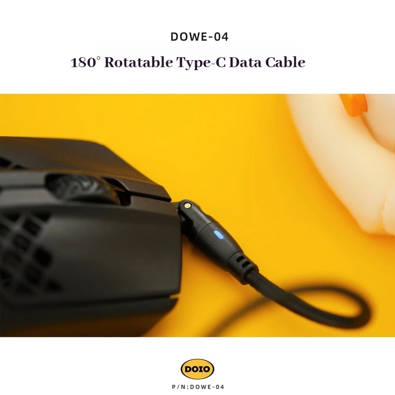 DOIO verlängerter geflochtener Draht TYPE-C Datenkabel drehbare Biegung horizontal 180 °   Rotation TYPE-C Datenkabel Stecker Lade-USB-Kabel