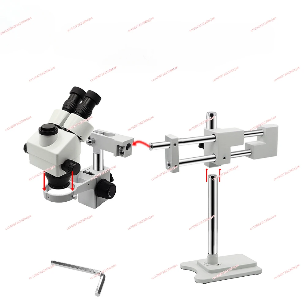 

Viewing Head Zoom Parts Eyepiece Interface Video Interface Led Light，7X-45X Simul Focal Trinocular Tube Stereo Microscope