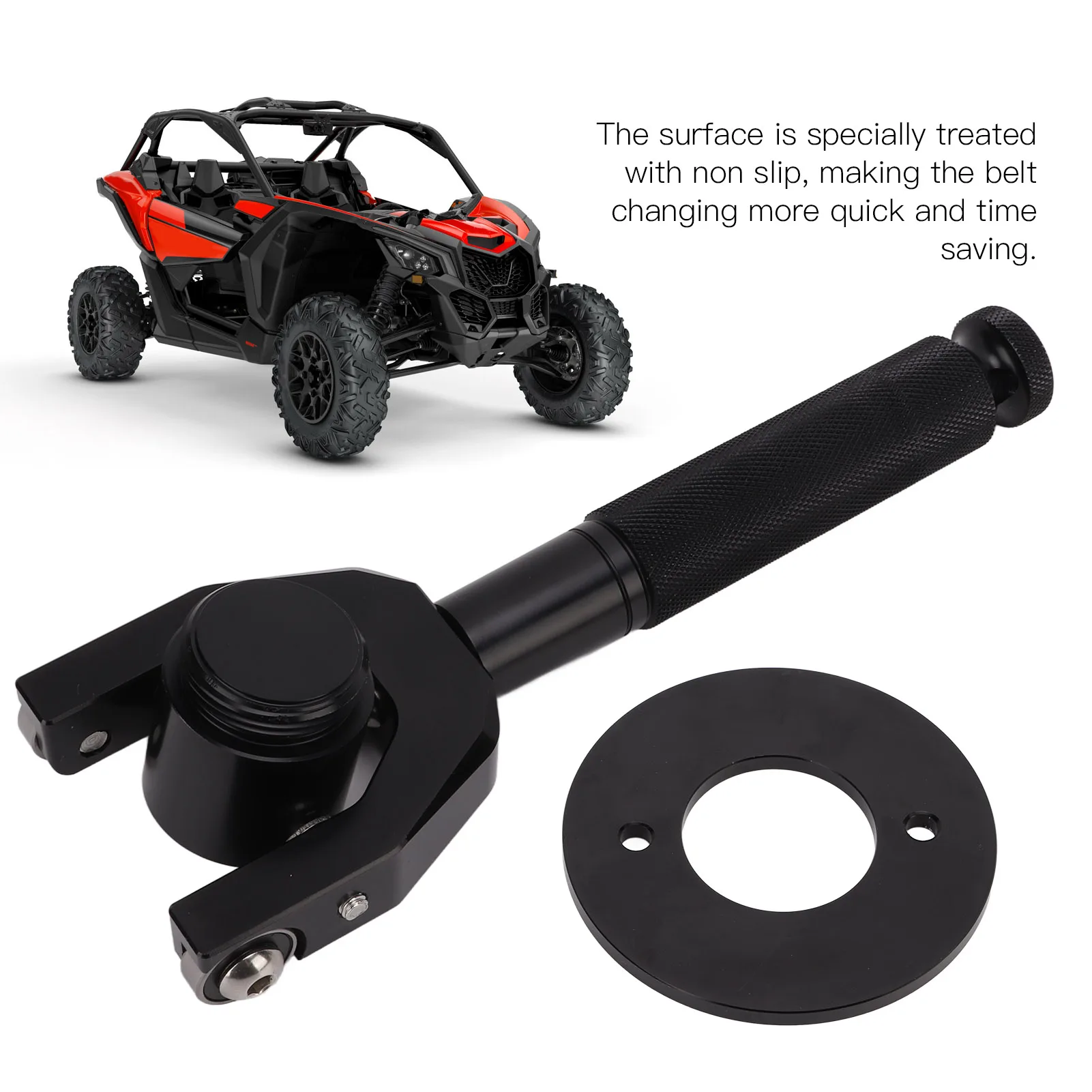 

Clutch Belt Changing Tool Kit Anti Slip Aluminum Alloy Black Replacement for Can Am Maverick X3 900 2018