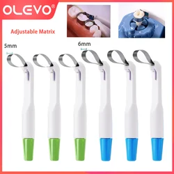 OLEVO Adjust Dental Pro Matrix Bands, soporte para restauración Molar/Premolar, relleno de dientes preformado, 5mm, 6mm, herramientas de odontología