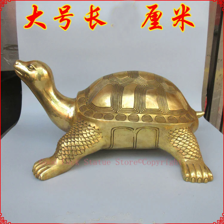 Statue de tortue FENG SHUI en laiton de 38CM, offre spéciale, grand magasin à domicile, entreprise prospère, richesse, jin gui, tortue en or