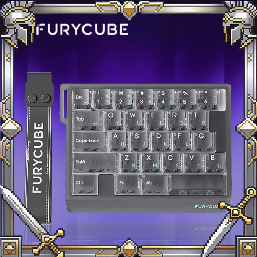 FURYCUBE M30HE Single-Handed Magnetic Switch Keyboard M68HE Wired FPS Esports Gaming Keyboard 0.1ms Ultra-low Latency Pc Gamer
