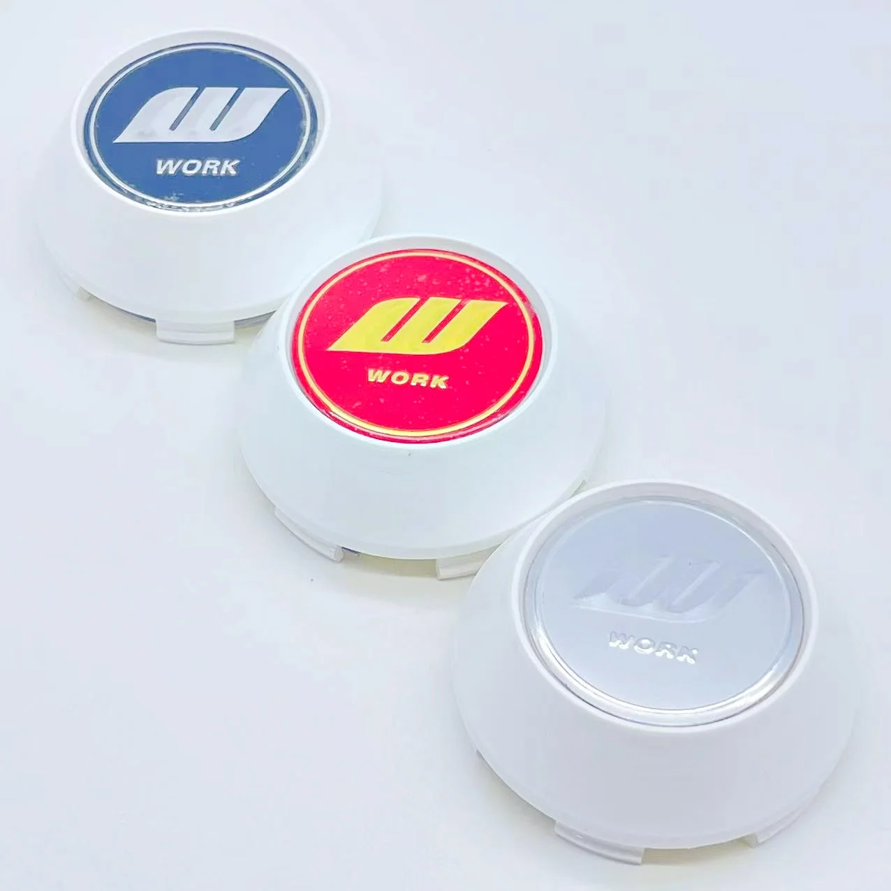 

4pcs 60mm 65mm 68mm 69mm White High Cap Car Wheel Center Caps Fit 45mm W Work Logo Badge Emblem Stickers Car Accessories