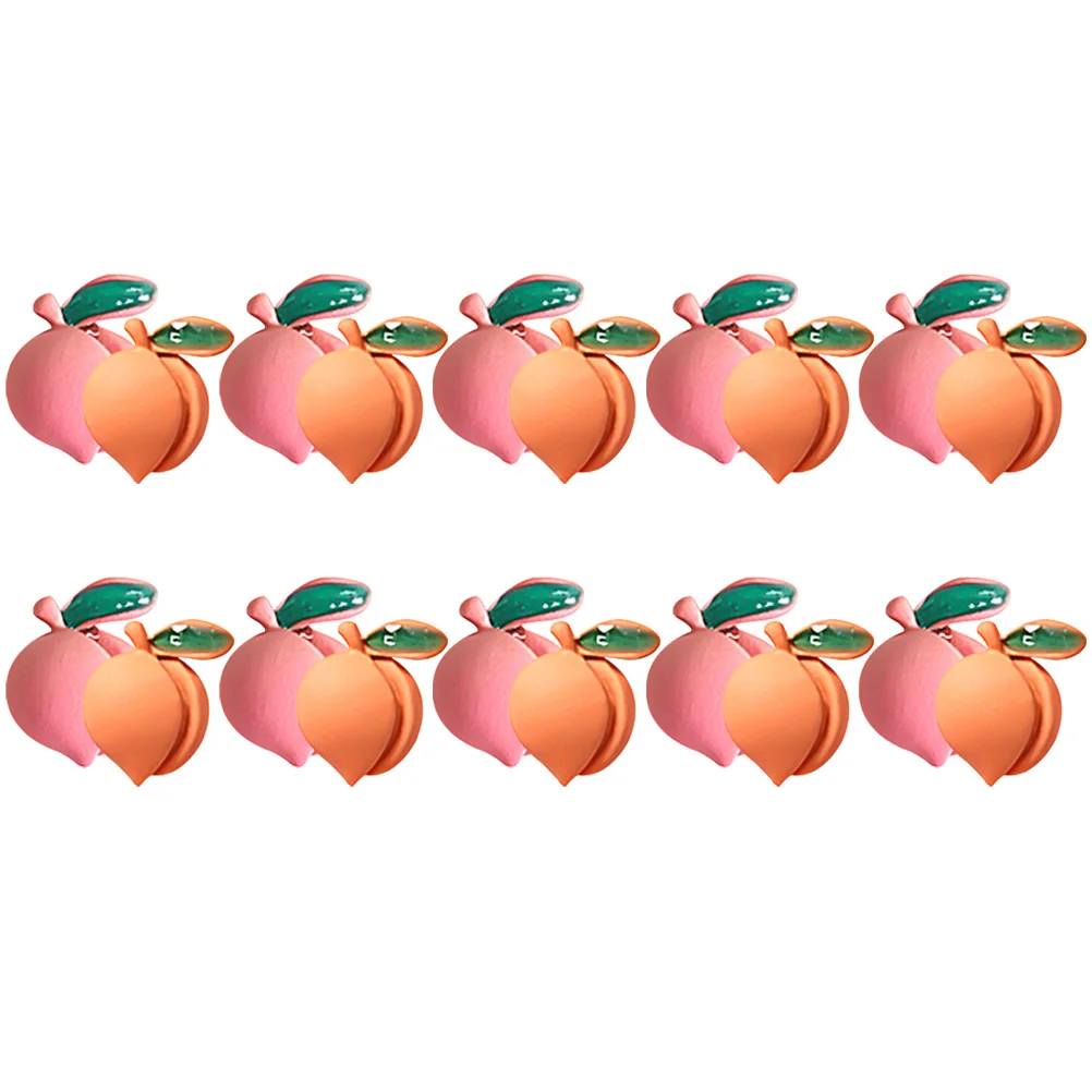 

20 Pcs Peach Nail Charms Colorful Alloy Decorations for Art DIY Manicure Acrylic Nails Jewelry Fruit Accessories
