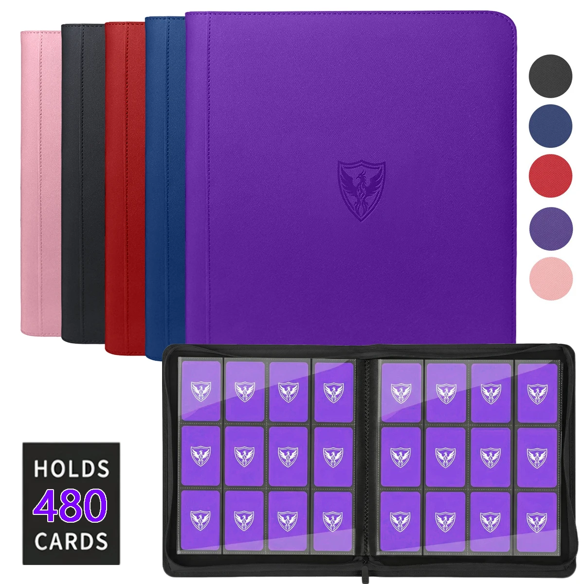 magic card binder Mythic Edition 4-Pocket Zippered PRO-BINDER for Magic: The Gathering enclosed case with metal binder rings features 20 premium quality card protector pages that protect your magical arsenal of MTG cards Binder: 4-Pocket: Monster: Matte Red