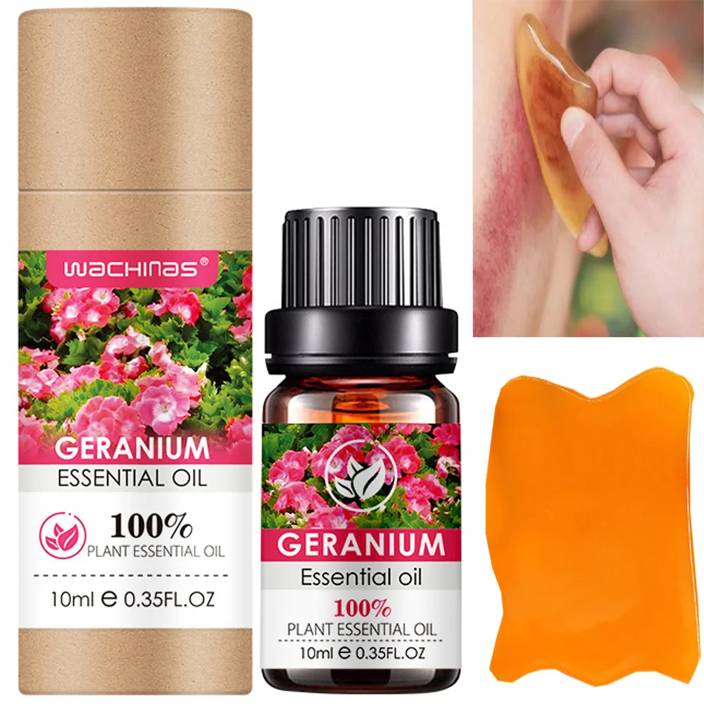 

Geranium Essential Oils,100% Pure Nature for Aromatherapy, Diffuser, Humidifier, Massage, Relieve Anxiety & Stress With Tool