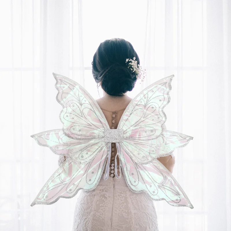 Princess Fairy Wing Cartoon Butterfly Elf Angel Wings Costume abiti da festa decorazioni per bambini Performance puntelli