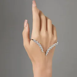 Stonefans Leaf Bracelet for Women Charm Zircon Luxury Y2k Exquisite Jewelry Accessory Bangle Gift Palm Bracelet for Girls Cuff