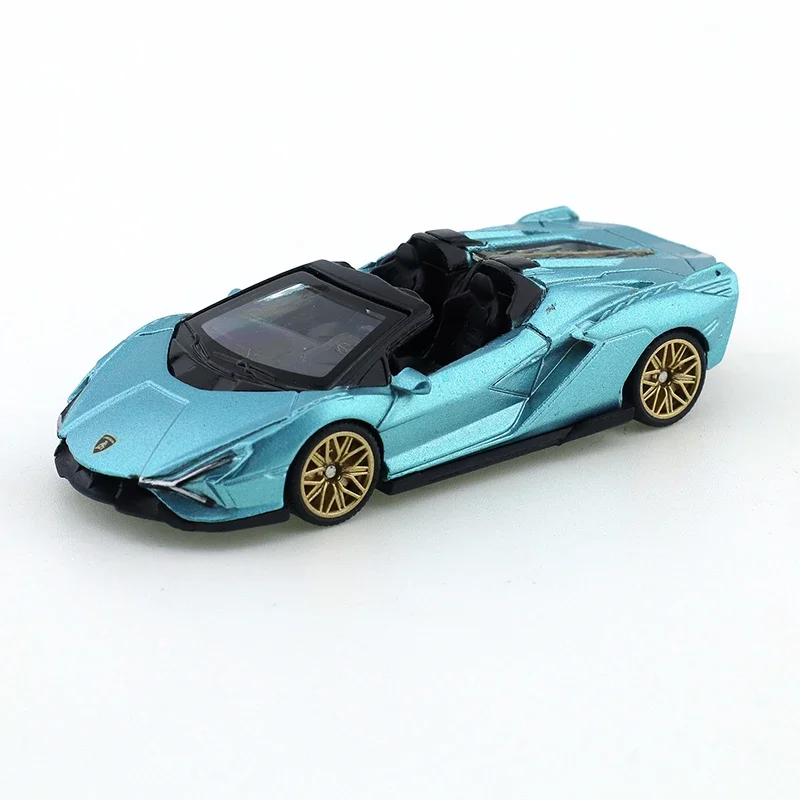 TSC 1/64 mainan hadiah Natal Anak laki-laki, edisi Convertible mobil Motor logam paduan Model kendaraan Diecast untuk anak laki-laki