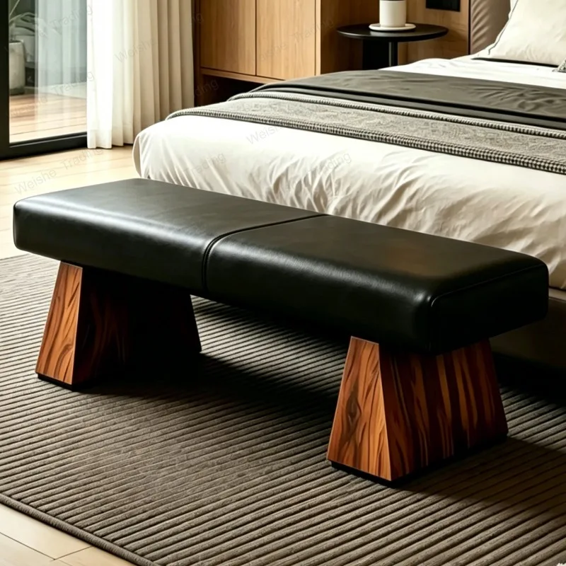 Bed end master bedroom bench sofa entrance door shoe change door home