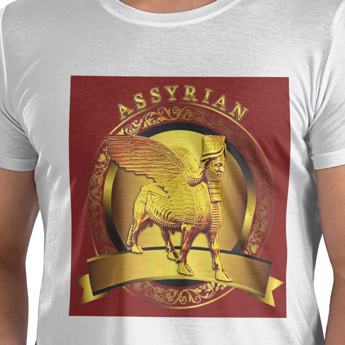 

Luxury Assyrian Suryoyo Flag 100% Cotton T-Shirt Men's Classic T Shirts Men O-Neck Short Sleeve S-6XL