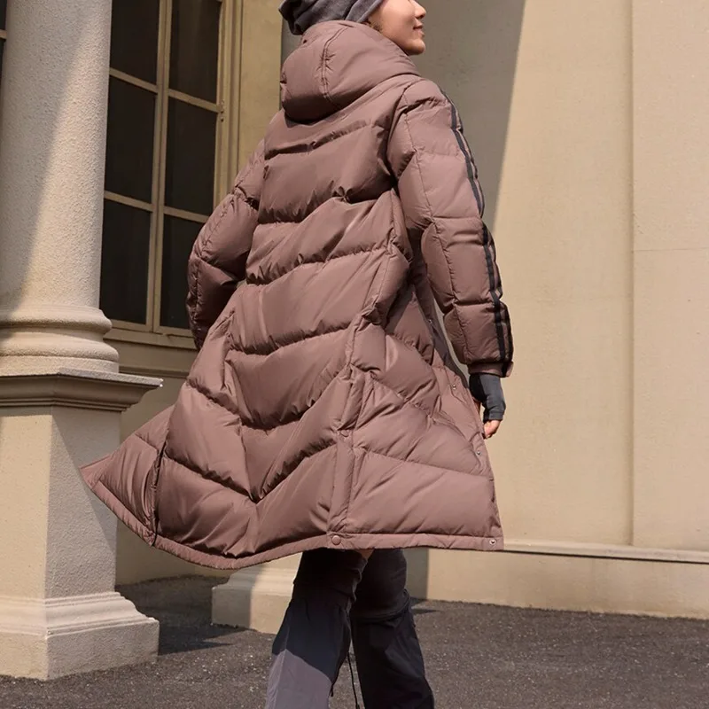 Adidas New Men's and Women's Same Water-repellent and Splash-proof Long Down Jacket JM9150