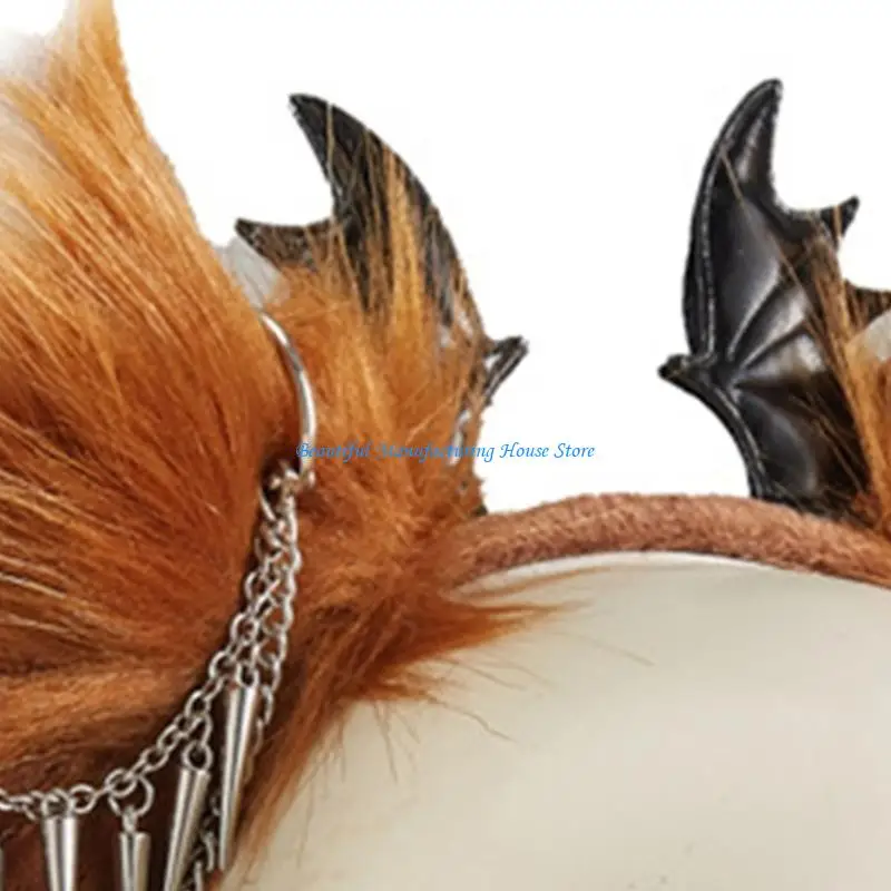 E56A 만화 고양이 귀 모양 머리 후프 매달려 쥬얼리 Decors 헤어 홀더 코스프레 파티 모자를 쓰고 있죠 성인