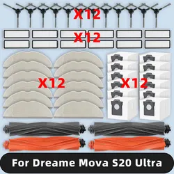 Compatible For Dreame Mova S20 Ultra / RLM71CE Spare Parts Main Side Brush Hepa Filter Mop Pad Dust Bag Accessories Consumables