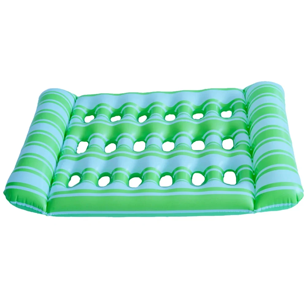 Inflatable Floating Bed Portable Floating Lounger Air Mattress Foldable Swimming Pool Air Mattress for Swimming Pool Party