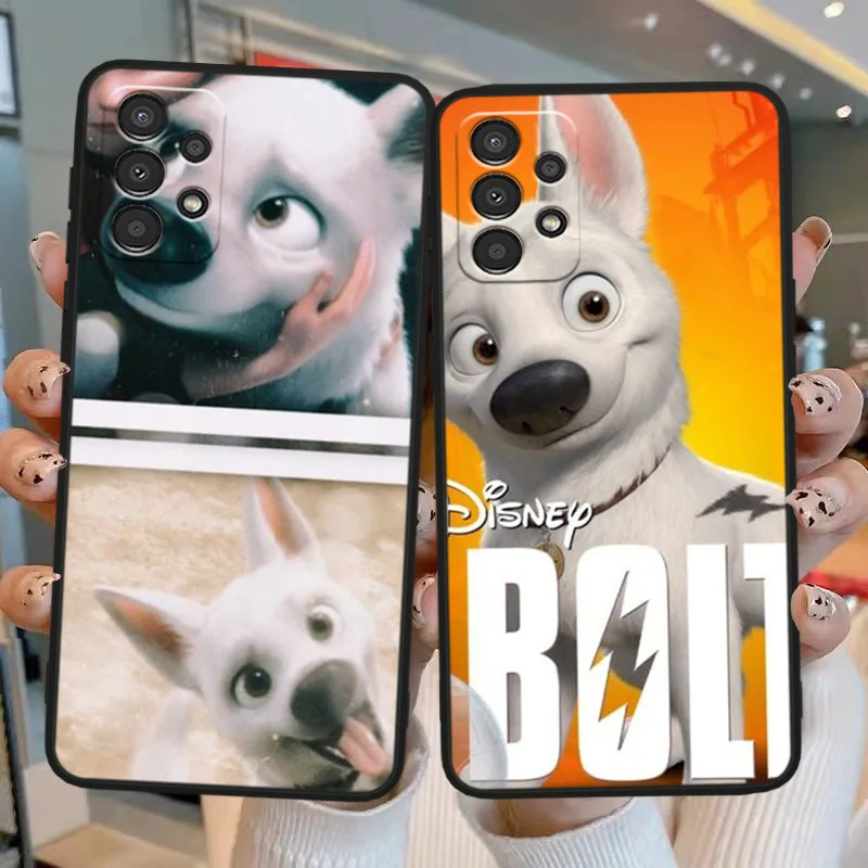 Disney Cute Bolt For Samsung A 01 02 03 04 05 10 11 12 13 14 20 21 22 23 25 30 S E Core Black Phone Case Funda Soft Cover Capa