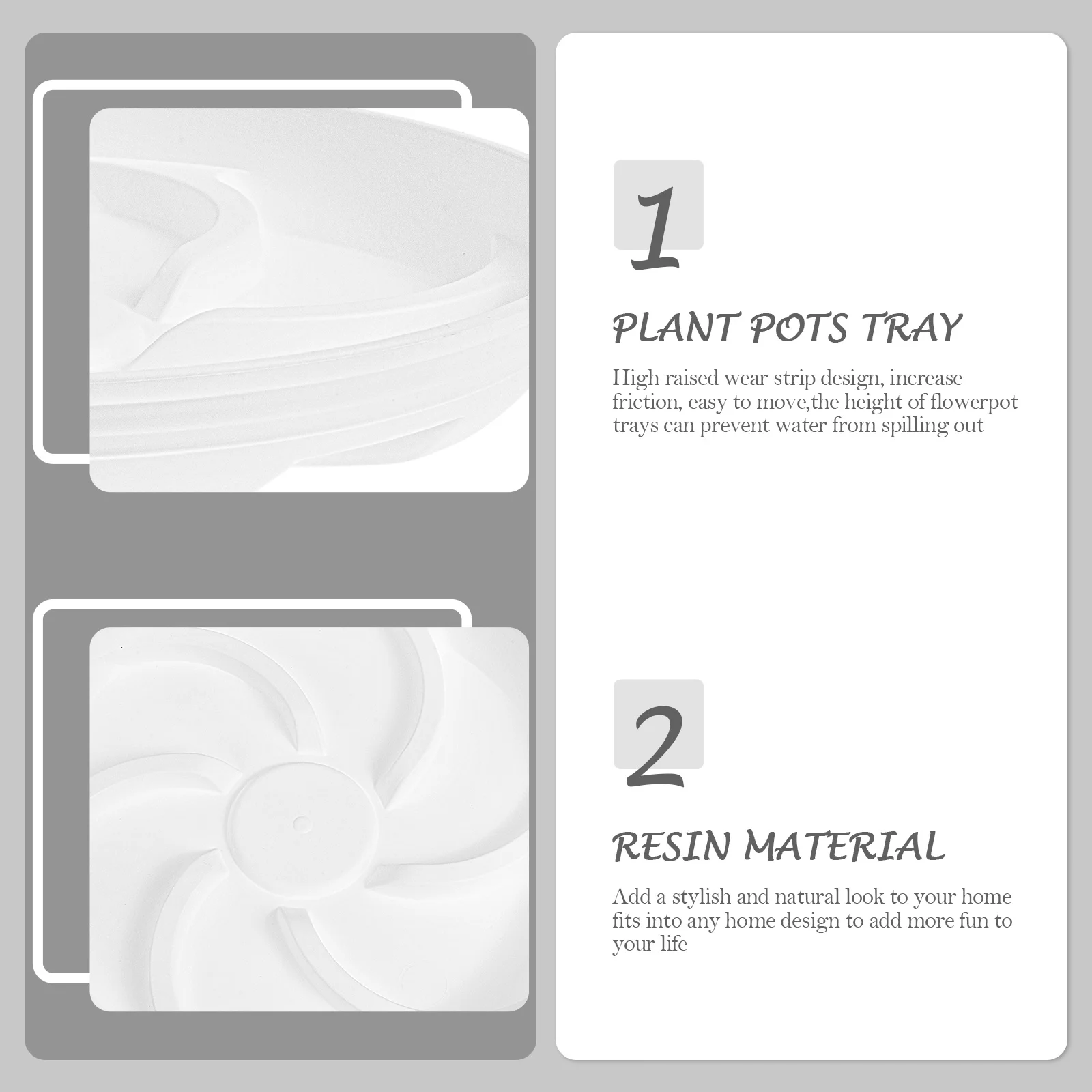 

5pcs Resin Tray Anti-Leak Ground Flowerpot Trays Plant Pot Base For Garden Succulent Trays Gardening Plant Pot Base Supplies