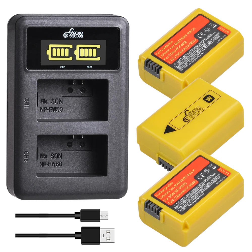 

Внешняя Аккумуляторная Батарея 2160 мАч со светодиодной подсветкой и двойным зарядным устройством для Sony a37 a 7 7R II 7S a7S a7R II a6000 a6400