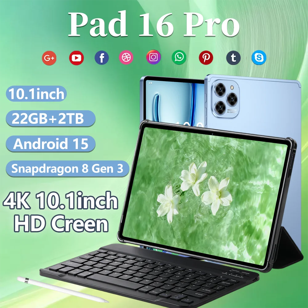 

HOT Tablet PC Original Pad 16 Pro 10.1 inch Global Version Snapdragon8 Core 16GB+1TB Android15 10000mah Dual SIM WIFI 5G