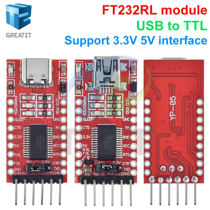 FT232RL FTDI USB 3.3V 5.5V to TTL Serial Adapter Module for Arduino FT232 Pro Mini USB TO TTL 232