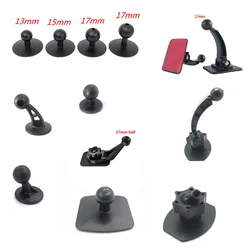 13mm 15mm 17mm Ball Head For Magnetic Car Phone Holder GPS Gravity Support Stand Mount Hook 360 Rotation Bracket Base