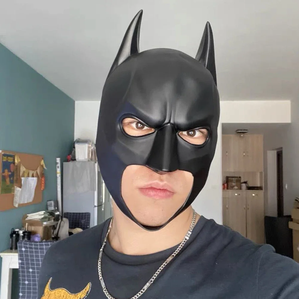 Uperhero Bruce Wayne Cosplay Costume Helmet Halloween Party Cosplay PropThe Dark Knight Mask for Man Bat Halloween Cosplay Props view 4