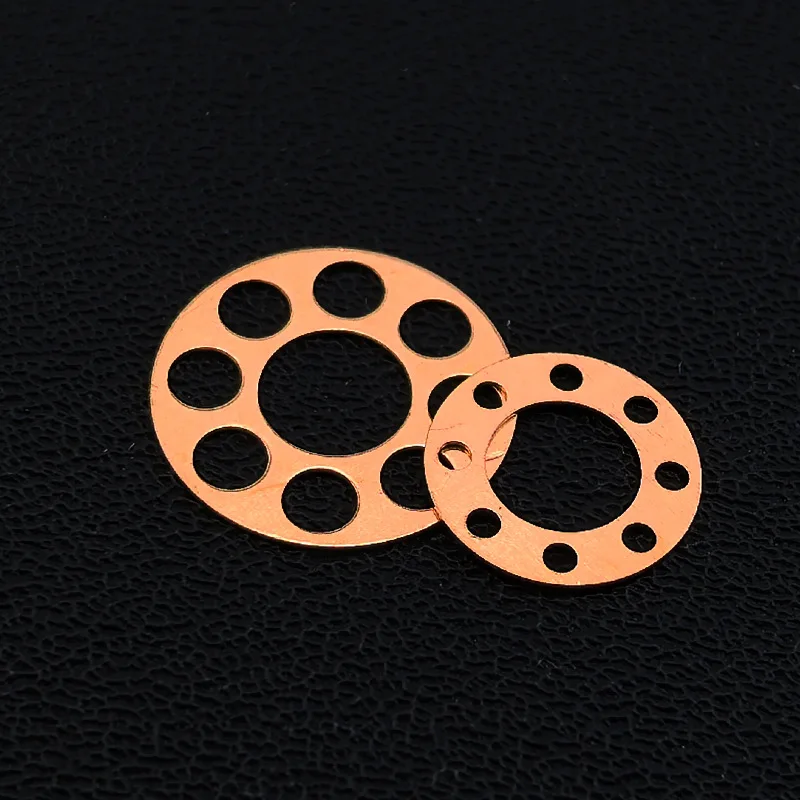 CNC Red Copper Made Folding Knife Washers Gasket Cushion Ring For Chris Reeve Small Sebenza 21 Knives DIY Making Accessories