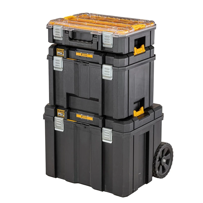 DEWALT DWST83347 TSTAK IP54 Deep Box Mobile Portable Lockable Stackable Waterproof Dustproof High Capacity Storage Tool Box