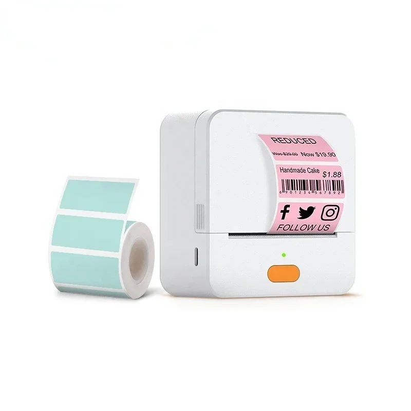 Best Seller FirstDETONGER P1 Inkless Thermal Label Printer 20-58mm Color Label Barcode QR Code Price Tag Printer Machine
